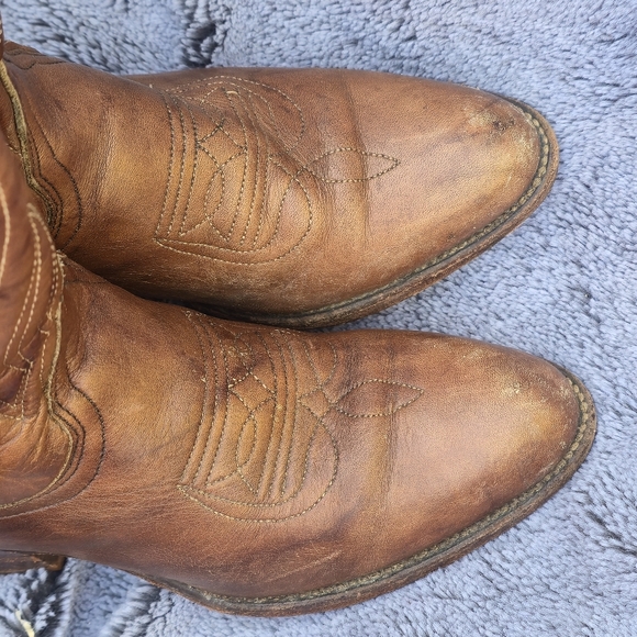 Frye Western Boots Brown Leather Vintage Size 6b - Picture 2 of 11